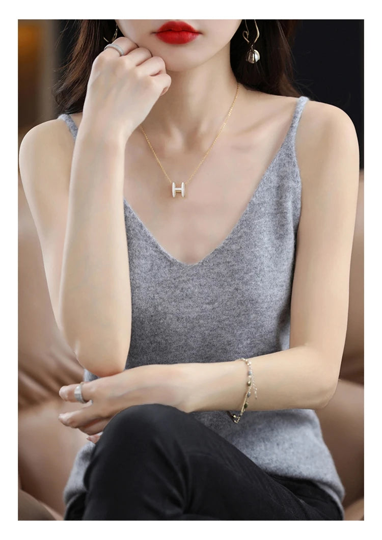 Knitted Summer V-Neck Tank