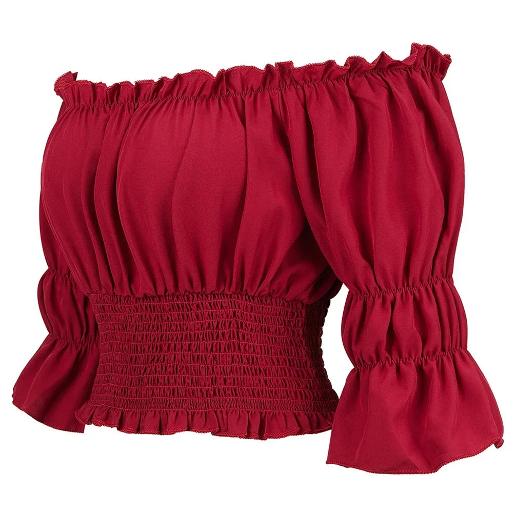 Medieval Pirate Peasant Blouse Costume Top