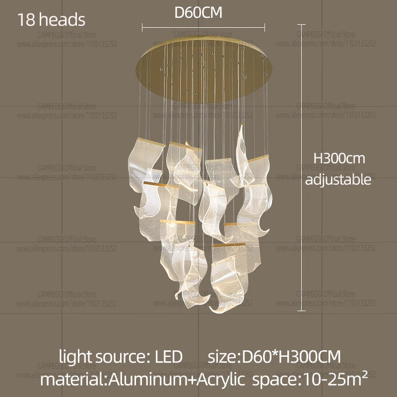 Modern LED Chandelier Pendant Lamp