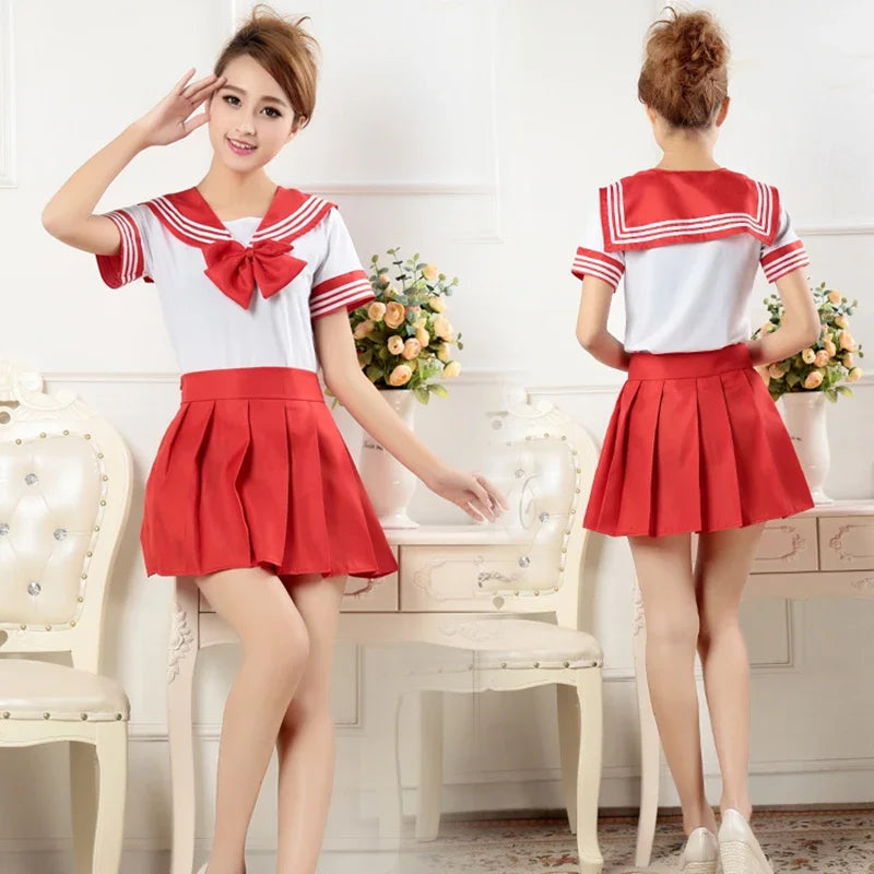Japanese JK Sailor Schoolgirl Cosplay Uniform