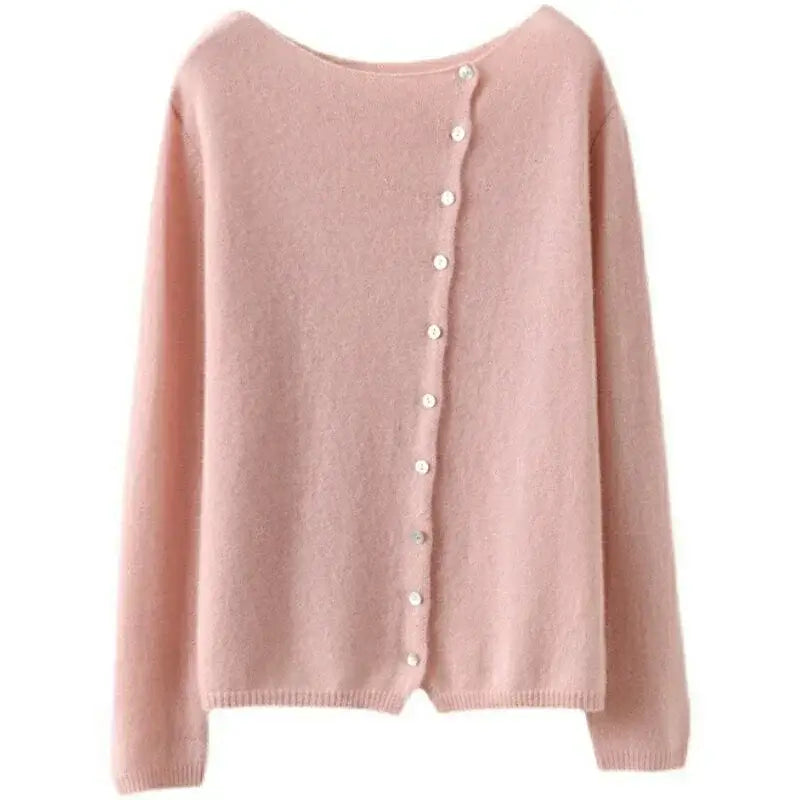 Women Elegant Button Knit Cardigan