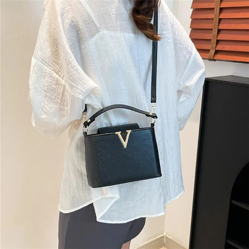 V Shape Bucket Bag
