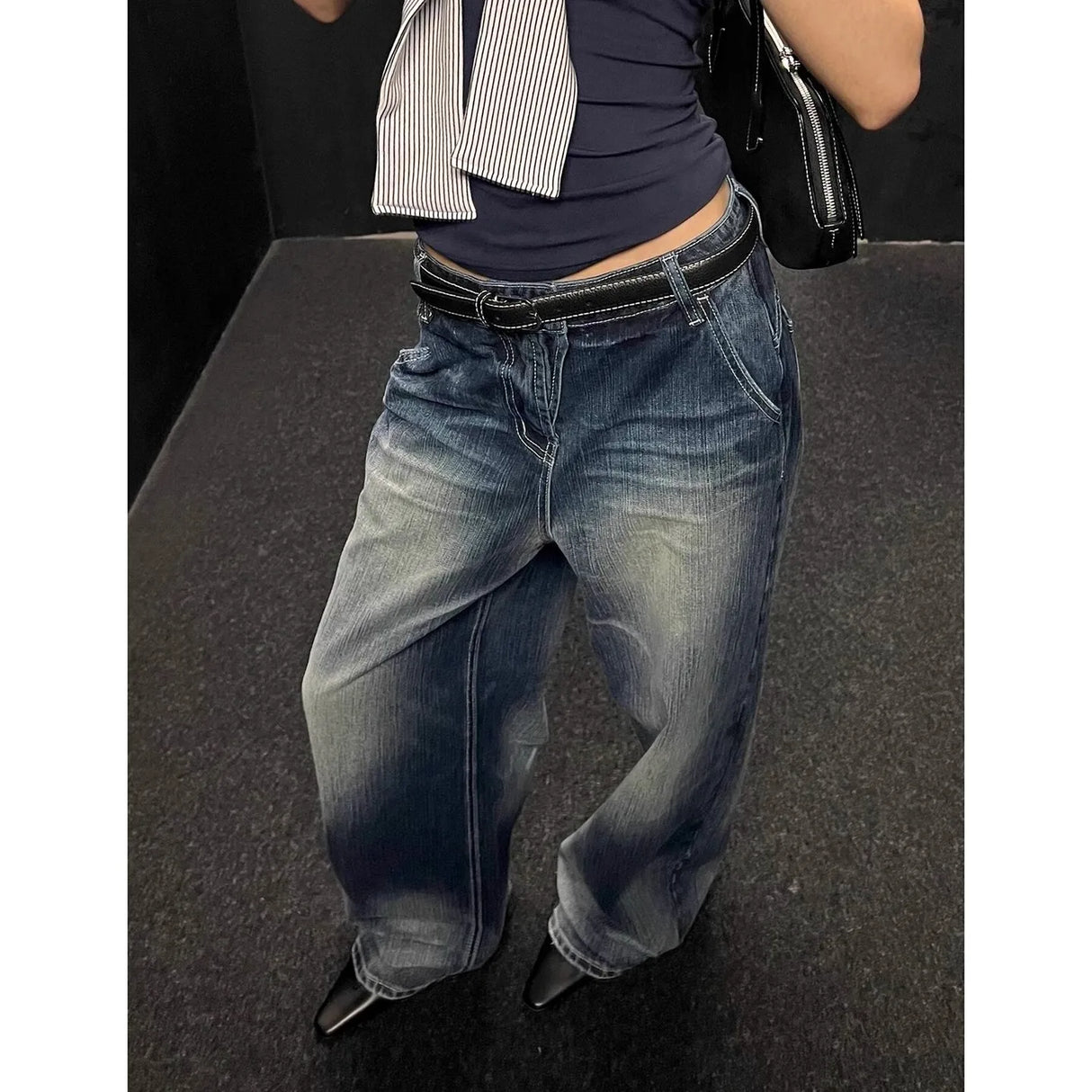 HighMuse™ – Vintage Wide Leg High Waist Denim Pants (Polished, Comfy & Versatile)