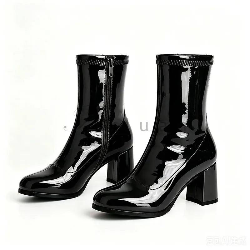 Classic Block Heel Ankle Boots
