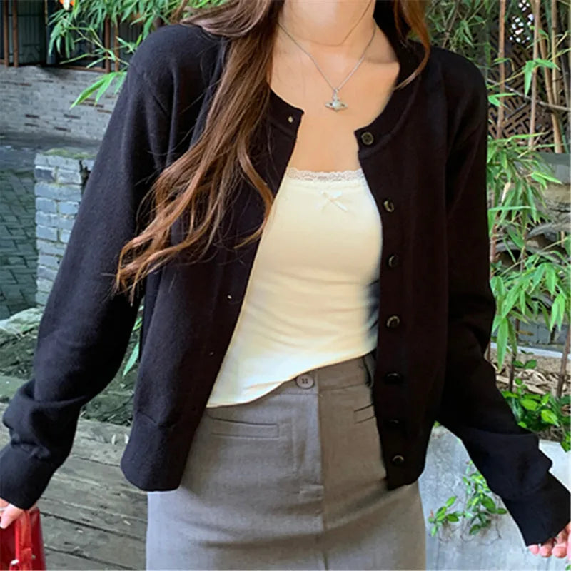 Women's Long Sleeve Knit Cardigan