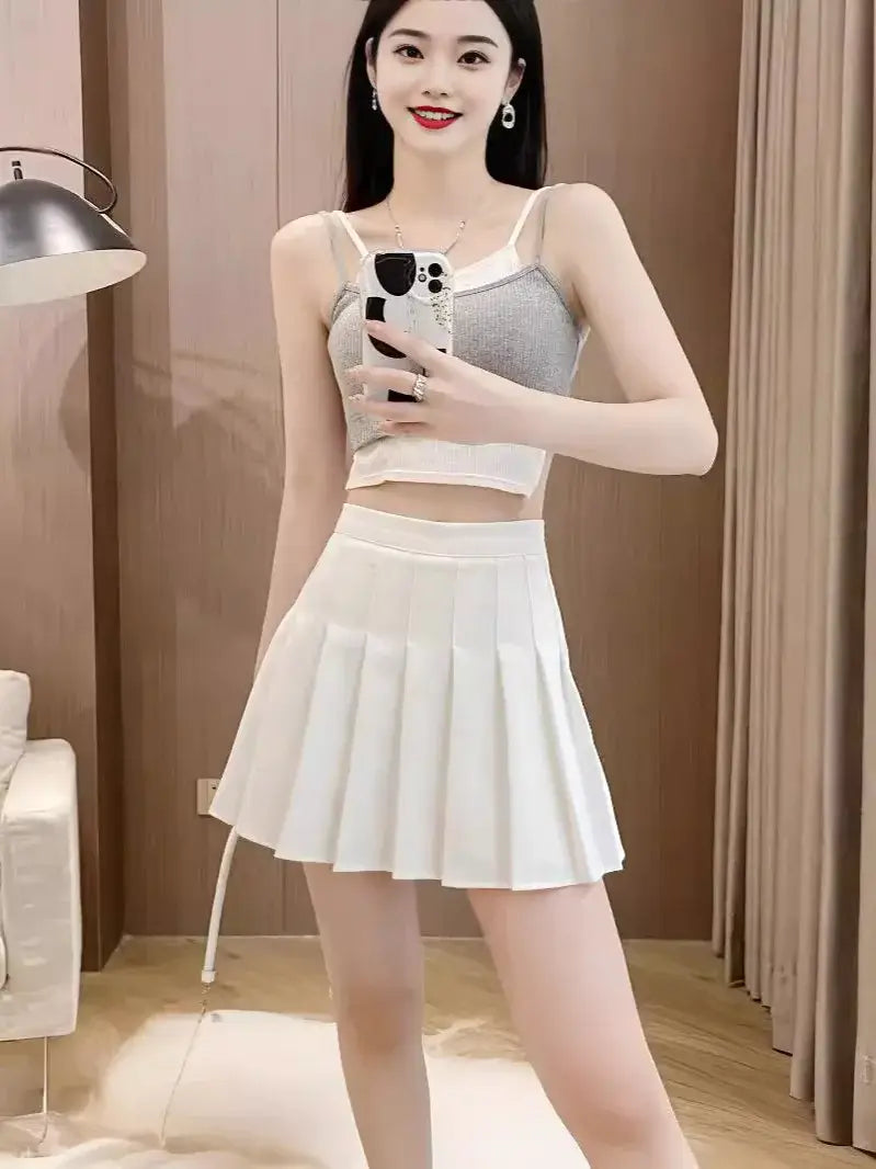 تنورة جينز متوسطة الطول للنساء بمقاسات كبيرة