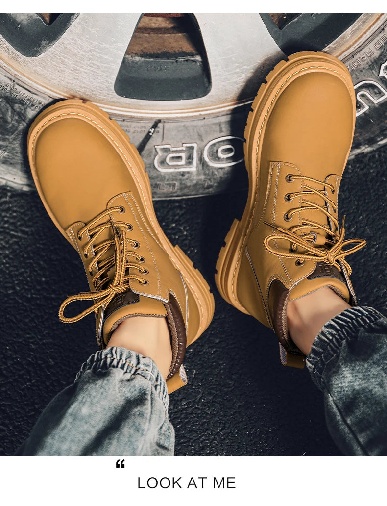 Men’s Outdoor Anti-Slip Leather Boots