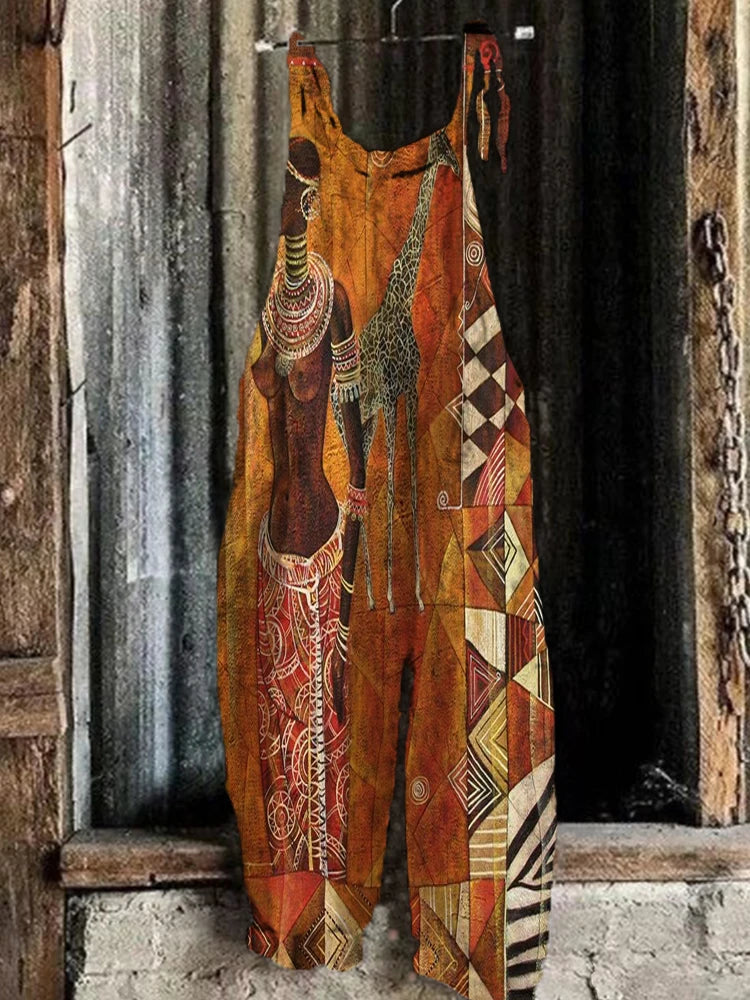 شورت نسائي من قطعة واحدة بطبعة تجريدية