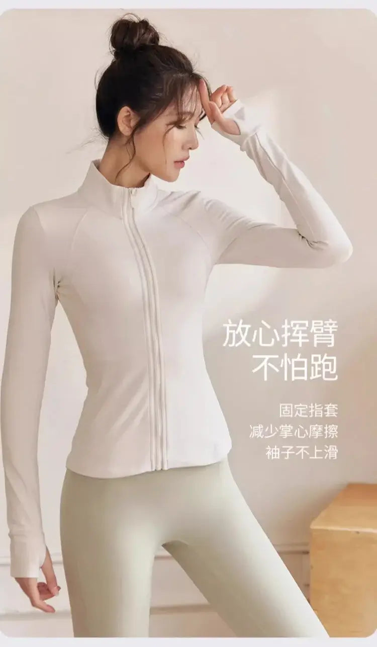 Women Long Sleeve Yoga Jacket
