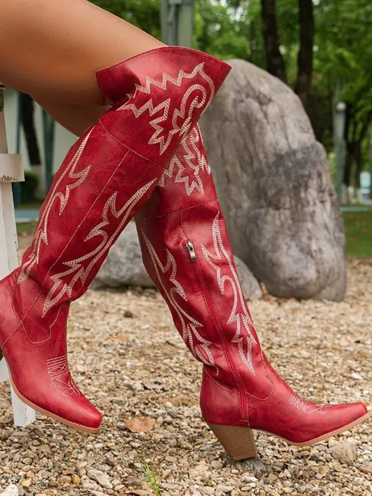 Over Knee Cowboy Boots