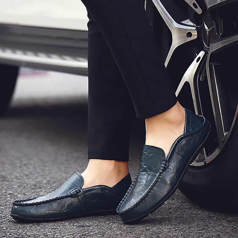 Men Italian Style Leather Moccasins