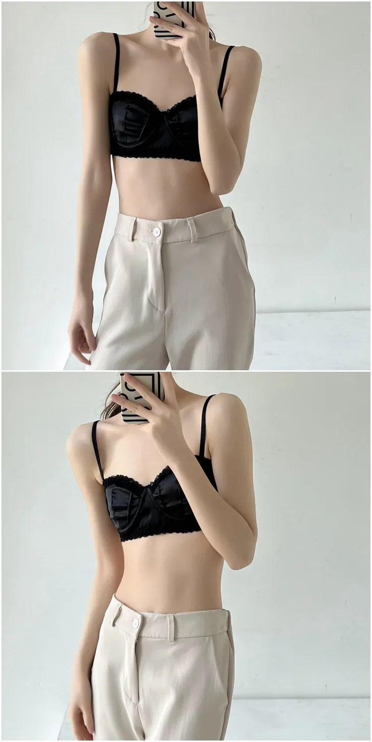 حمالة صدر نسائية نصفية من الدانتيل الفرنسي