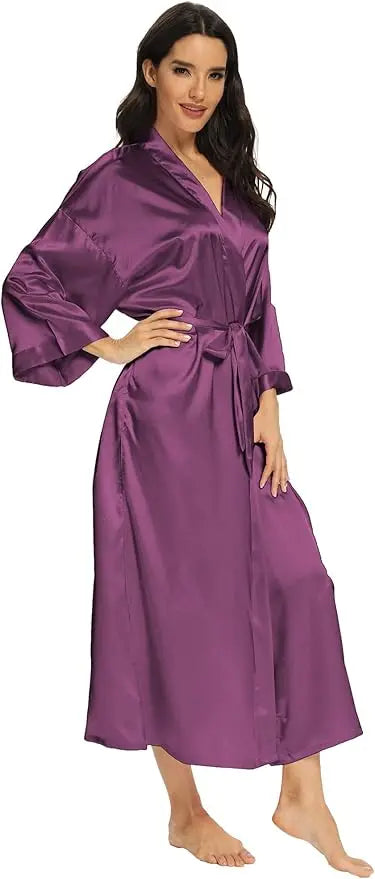 Luna Satin Belted Robe