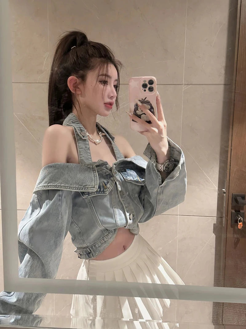 Women’s Vintage Sleeveless Denim Vest Streetwear