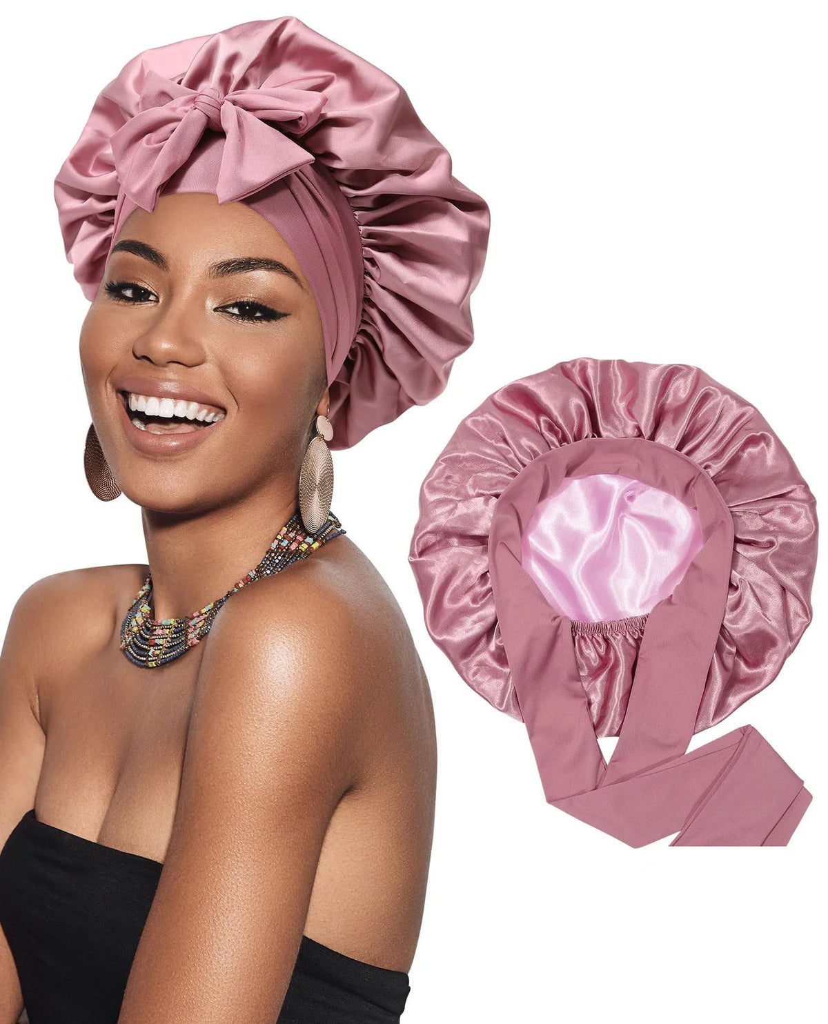 Double Layer Satin Bonnet