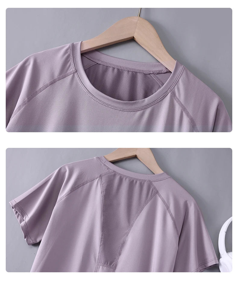 Women Quick Dry Short Sleeve Yoga T Shirt