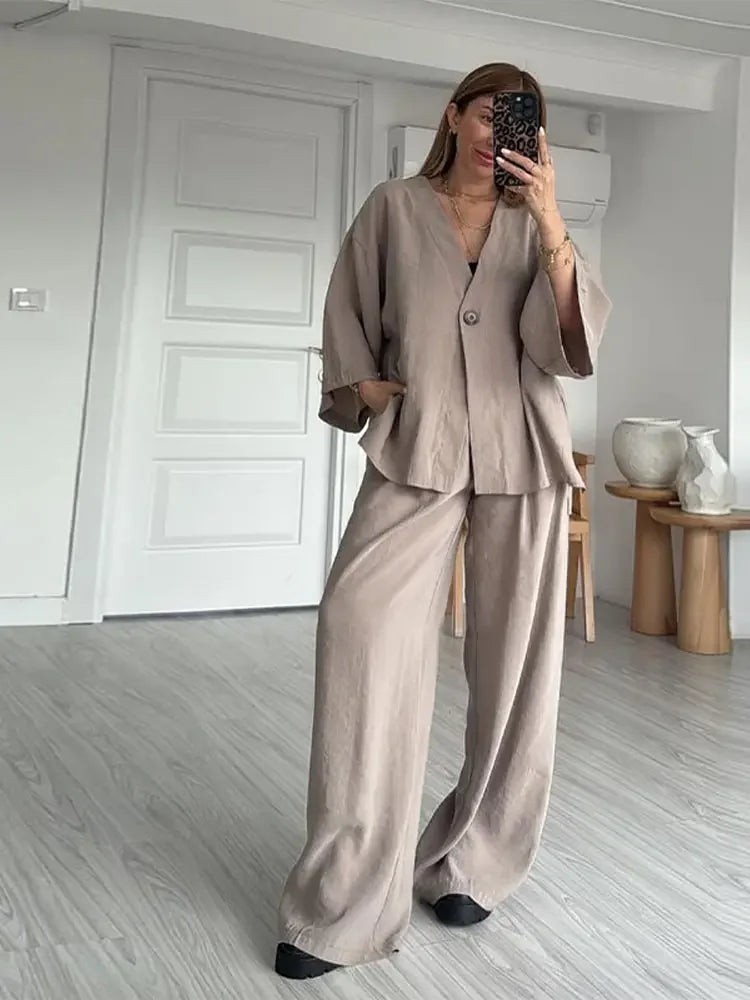 Women's Linen 2 Piece Set