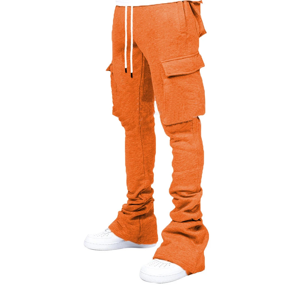 Men's Plus Size Stacked Cargo Pants – Fleece Streetwear