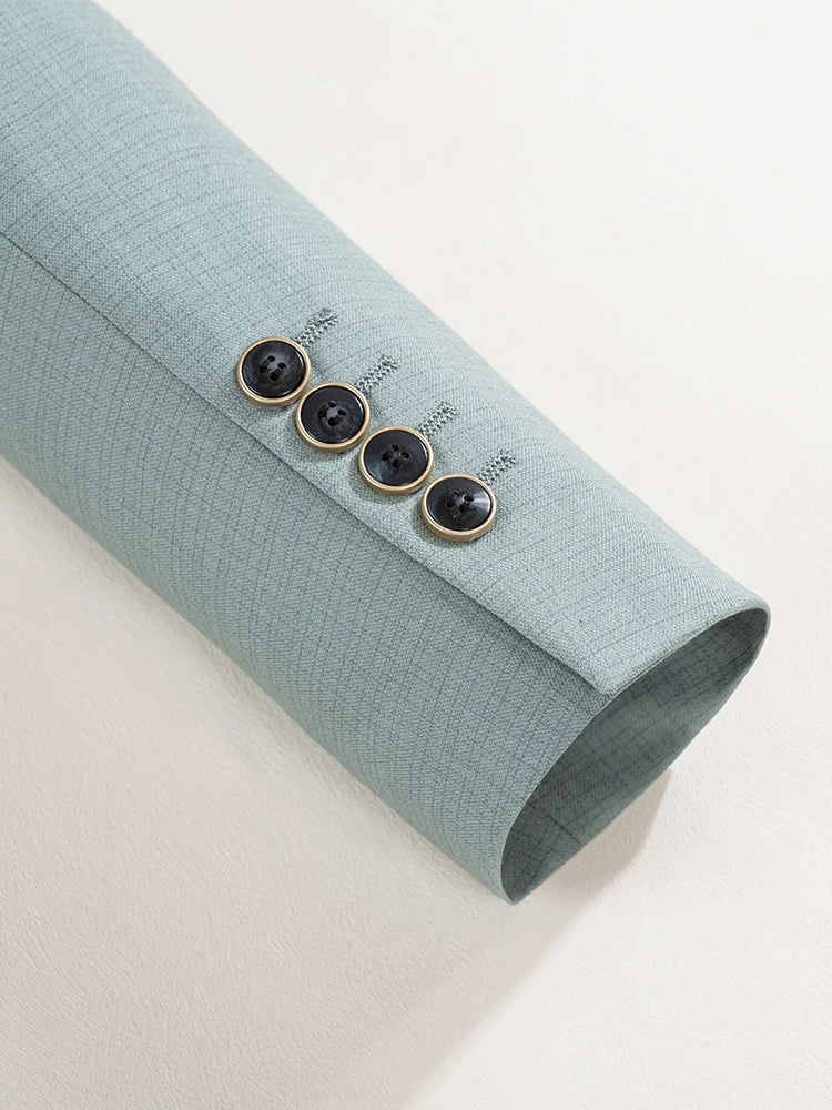 بدلة صيفية خضراء ضيقة للرجال