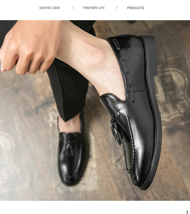 Men British Style Leather Brogues