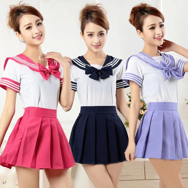 Japanese JK Sailor Schoolgirl Cosplay Uniform