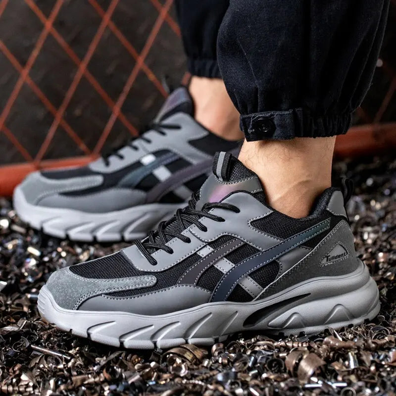 أحذية رياضية رجالية آمنة بأصابع فولاذية