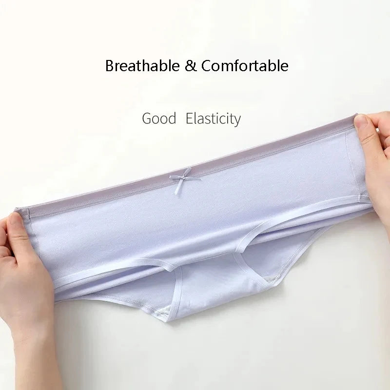 سراويل داخلية نسائية قطنية بفيونكة (7 قطع)