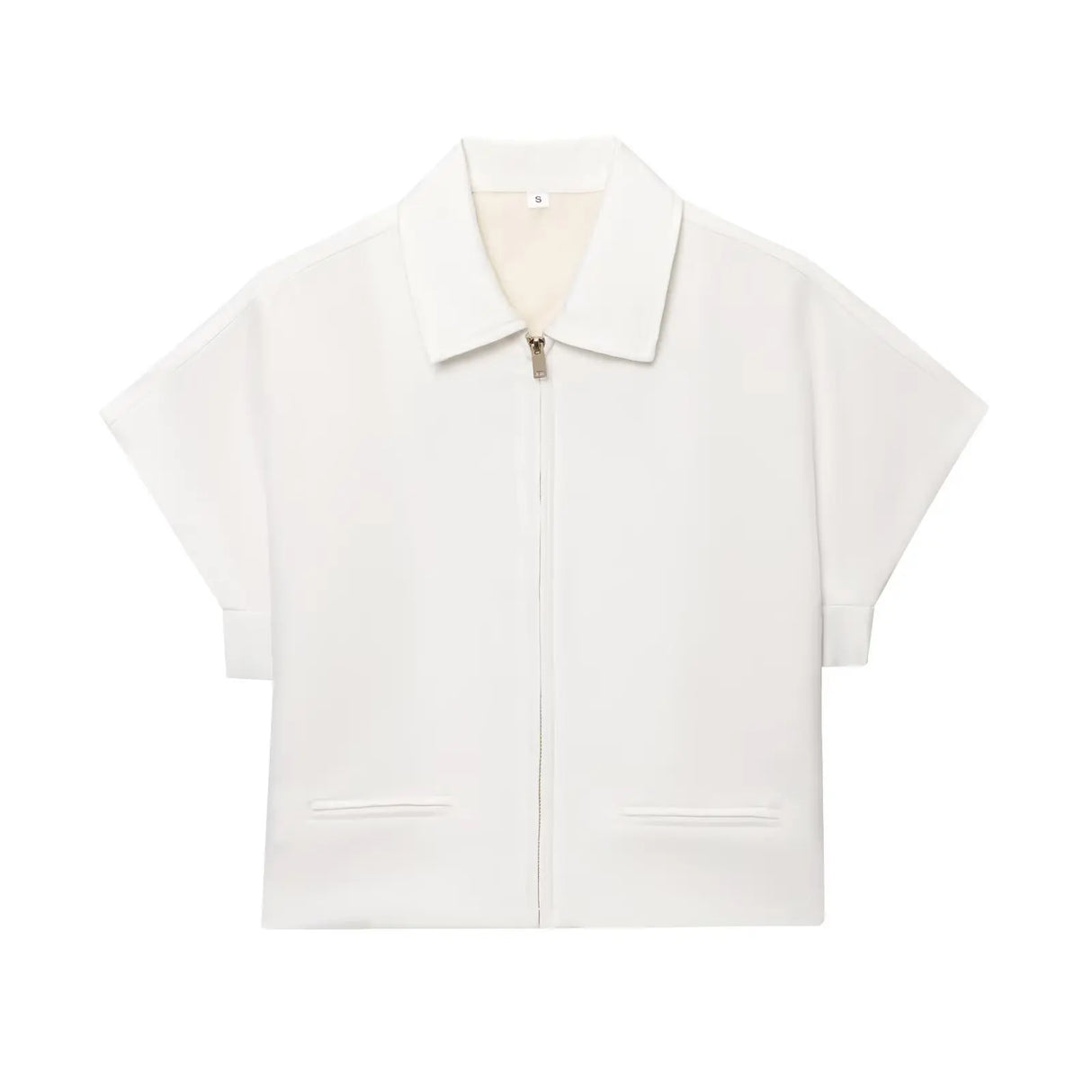 Lapel Zip Wide Leg Pant Set