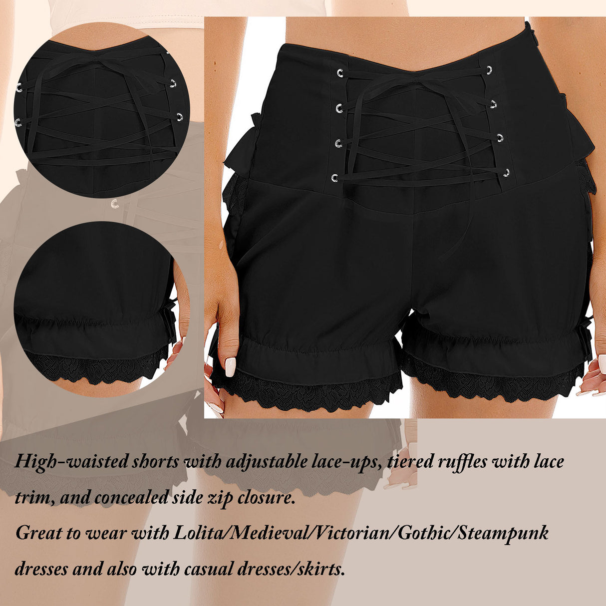 Women's Lolita Lace Pumpkin Shorts