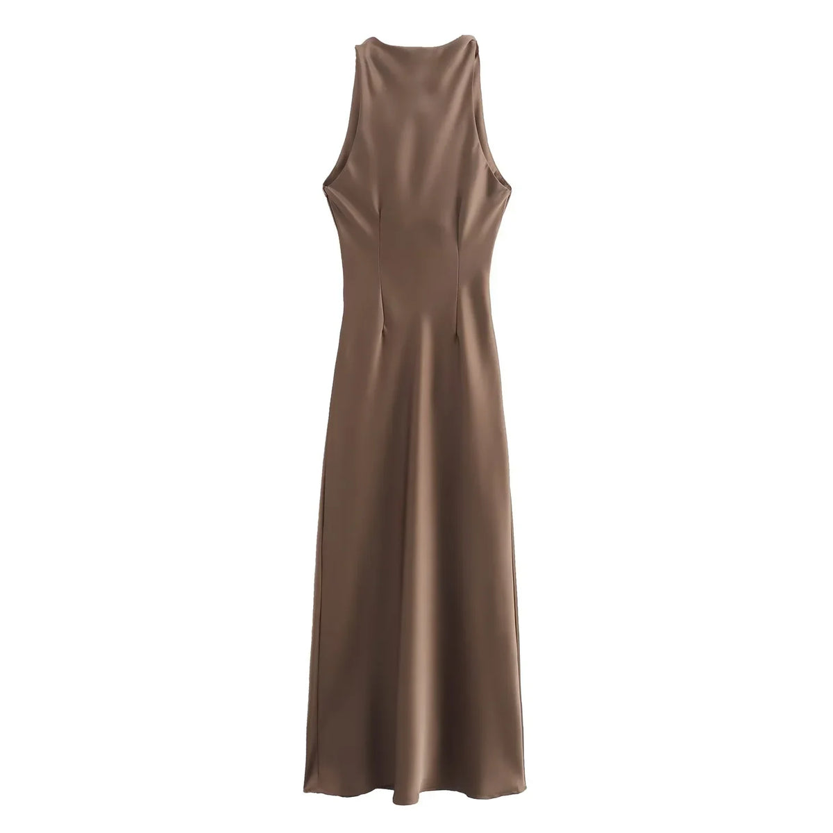 Luxe Satin Midi Elegance Dress