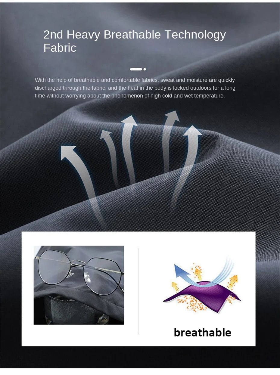 سترة واقية من الرياح مقاومة للماء للرجال بمقاسات كبيرة