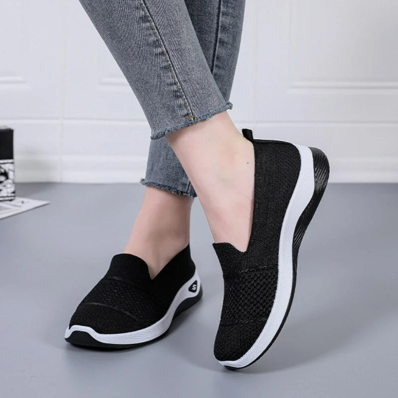 حذاء لوفر خفيف الوزن محبوك - منصة قابلة للتهوية 2025