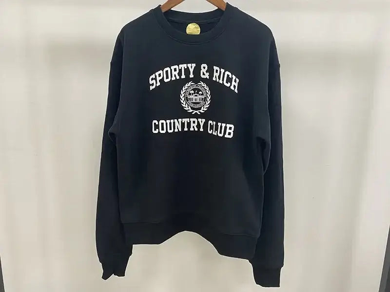 سويت شيرت نسائي بطبعة حروف عتيقة برقبة دائرية