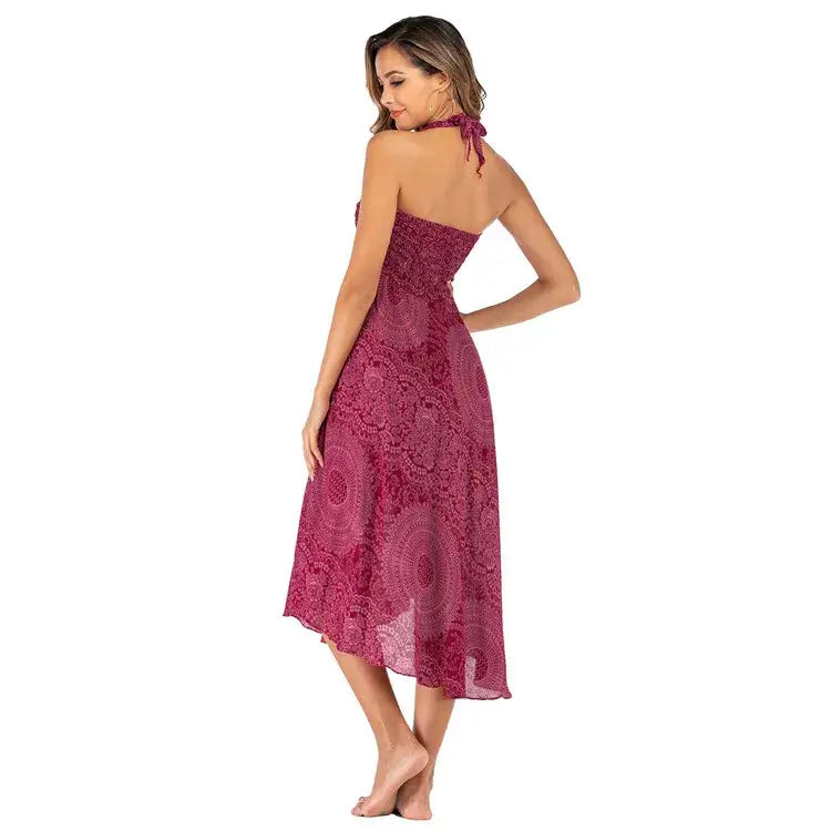 Women Vintage Plaid Button Midi Skirt