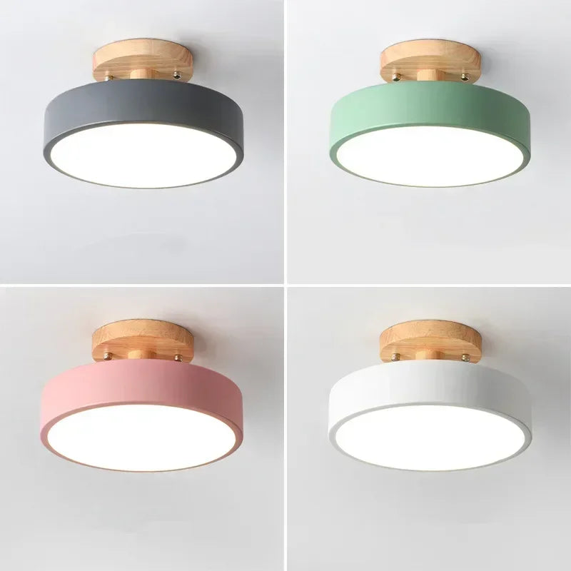 Nordic Wooden Ceiling Lamp