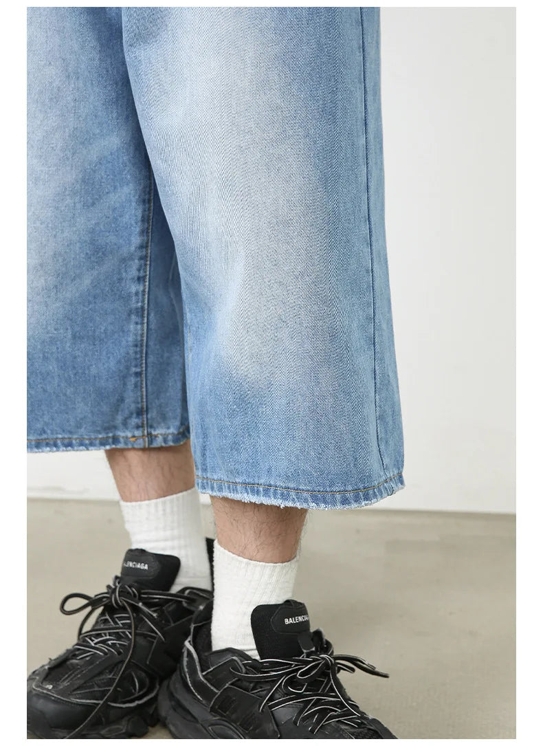 FadeMid™ – Black Retro Loose Shorts (High Waist, Y2K Mid-Length)