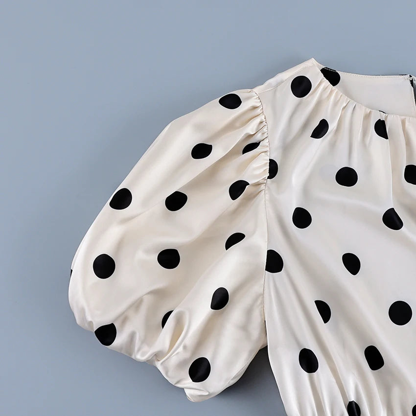 Bella Polka Dot Ruffle Blouse