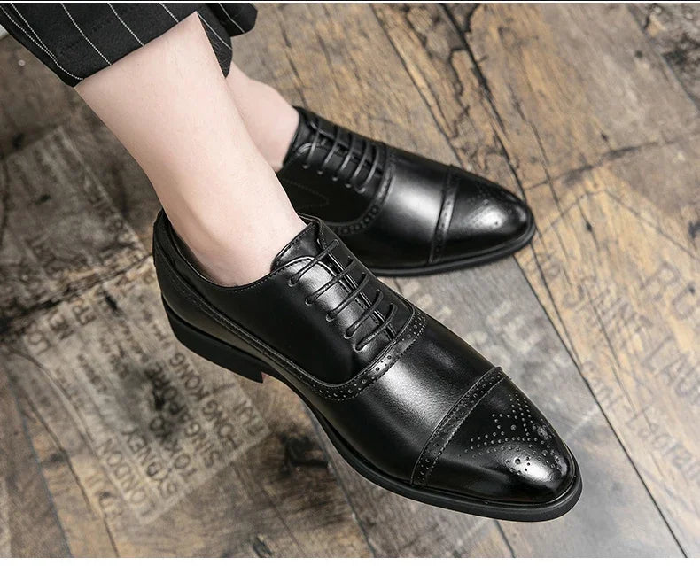 Men’s Red Sole Brogue Dress Shoes