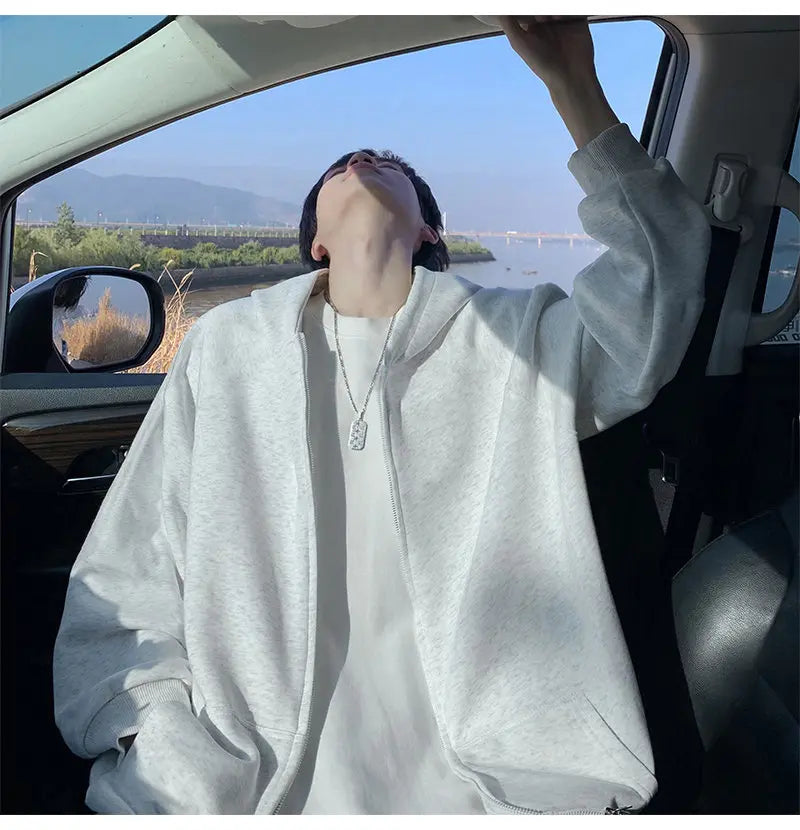 Men's Plus Size Zip Hoodie – Heavy Cotton Blend