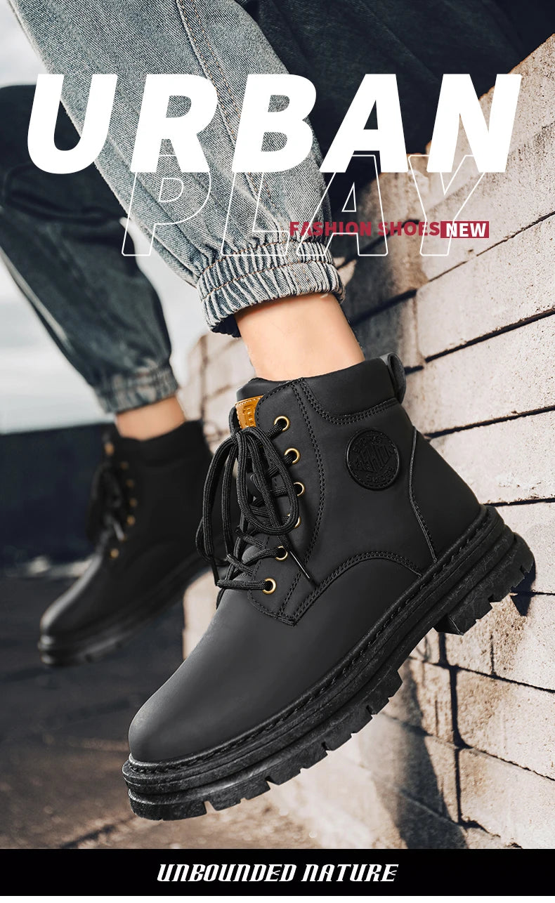 Men’s Outdoor Anti-Slip Leather Boots