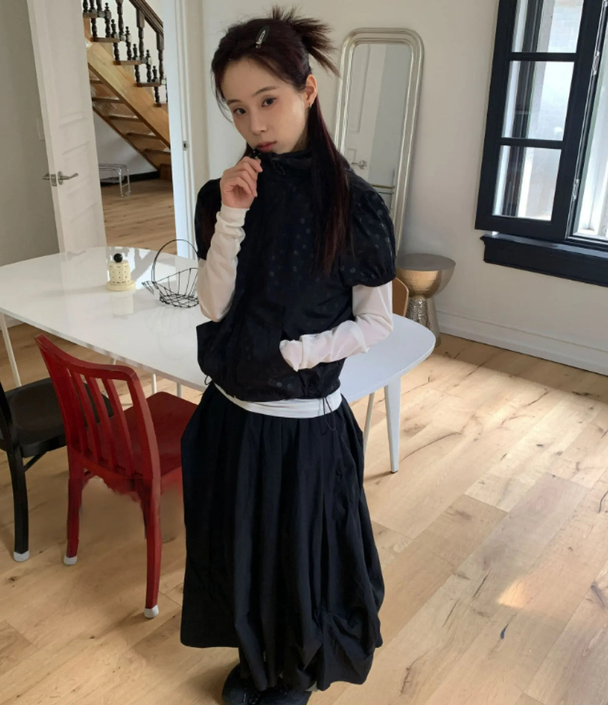 Streetwear Summer Polka Dot Hooded Jacket