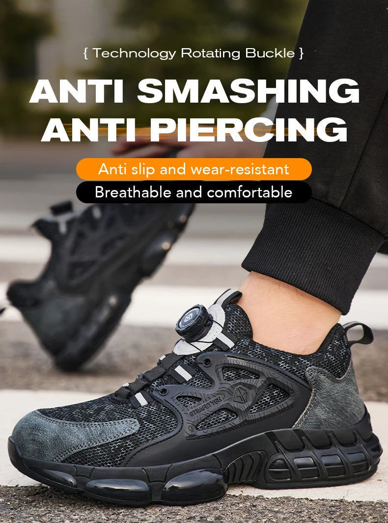 أحذية أمان نسائية برأس فولاذي عاكس