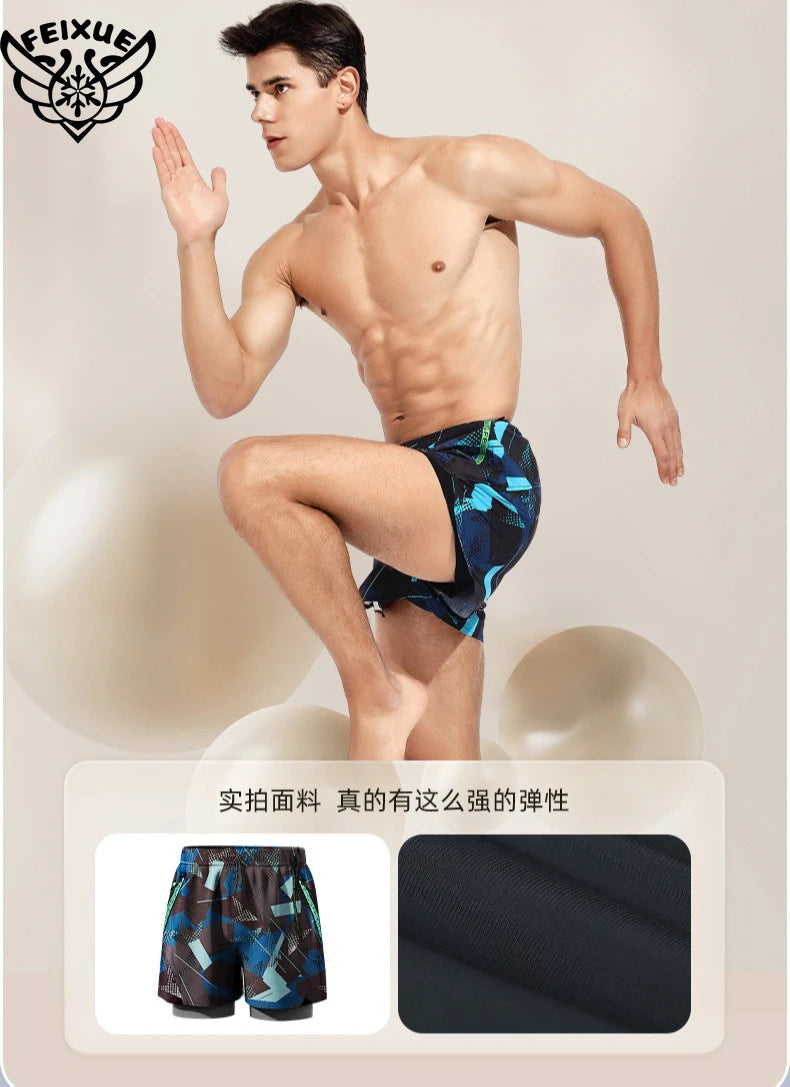 شورت سباحة رجالي للشاطئ بمقاسات كبيرة