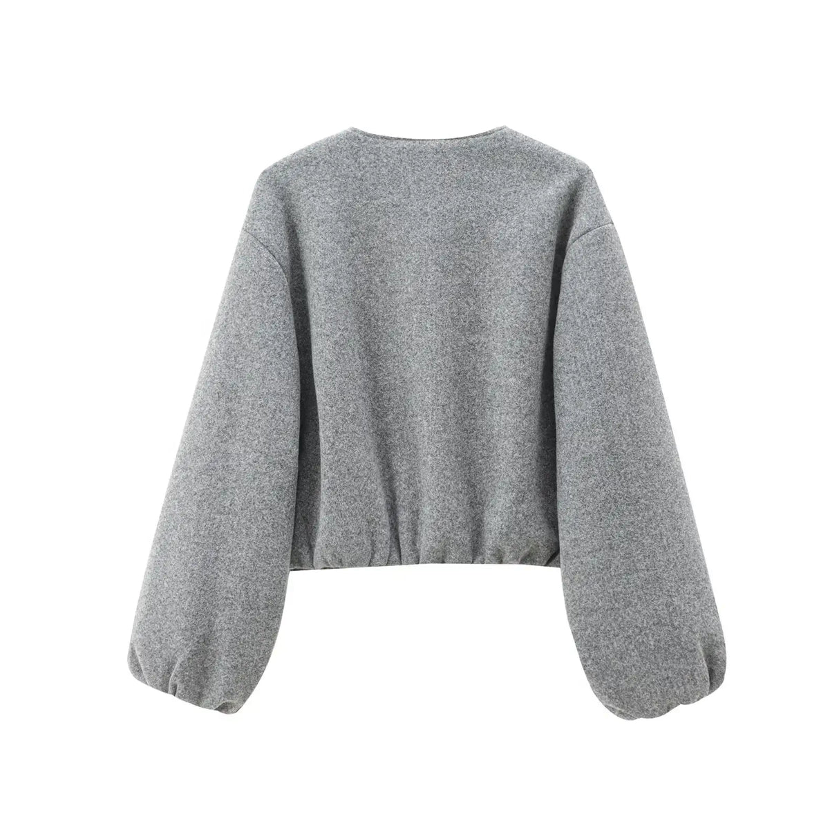 جاكيت بومبر نسائي أحمر قصير بسحاب