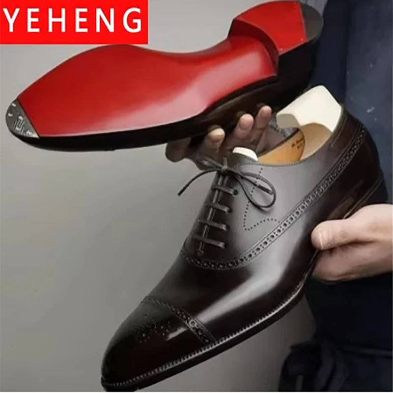 Men’s Red Sole Brogue Dress Shoes