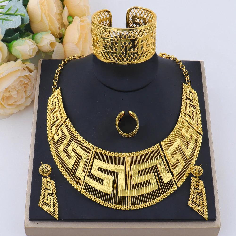 24K Gold Plated Complete Jewelry Set