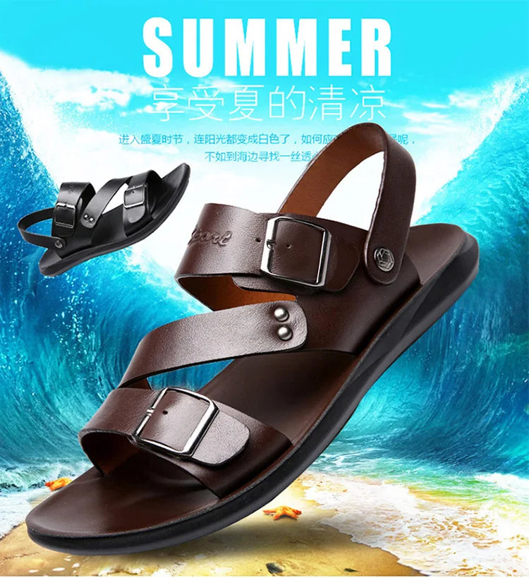 Men Soft Sole Leather Sandals
