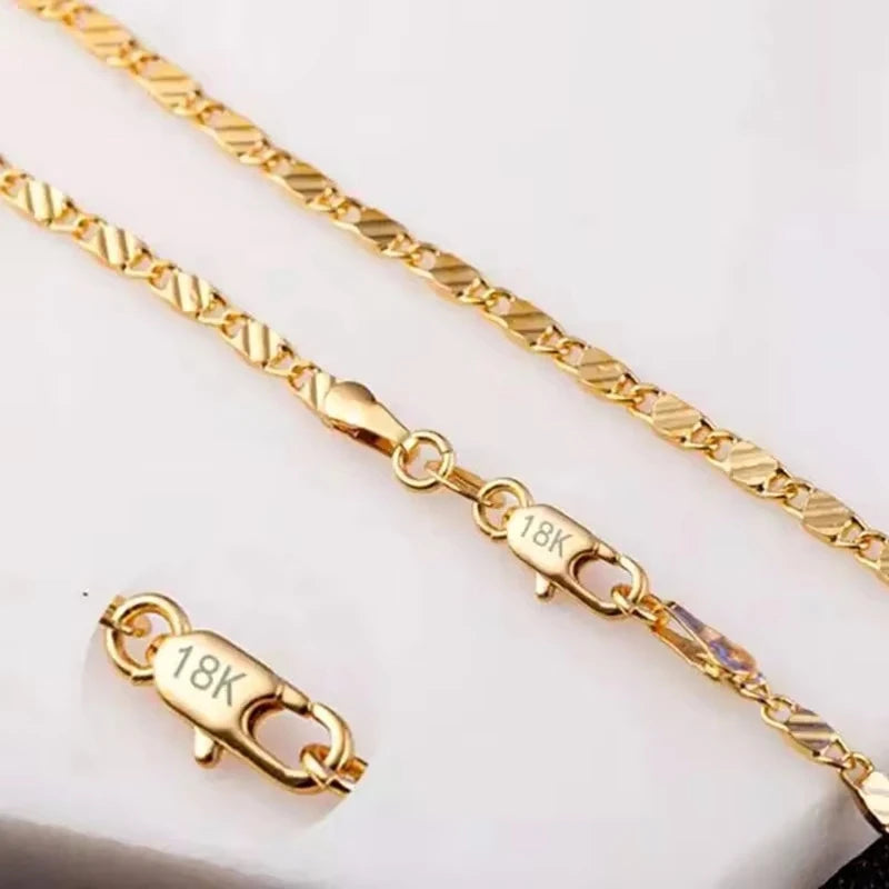 18K Gold Chain Necklace