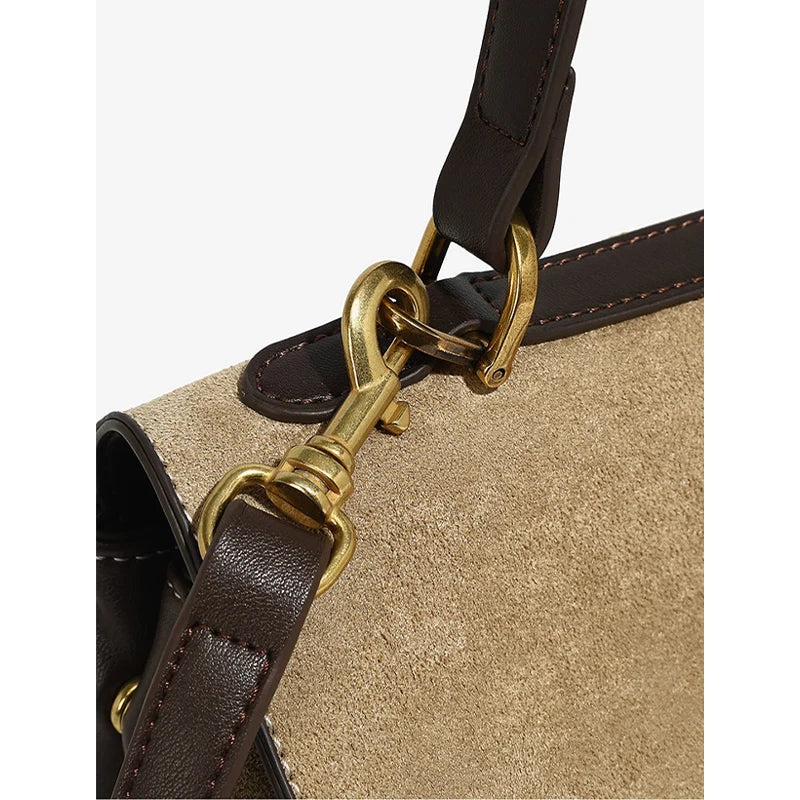 Frosted Leather Shoulder Bag