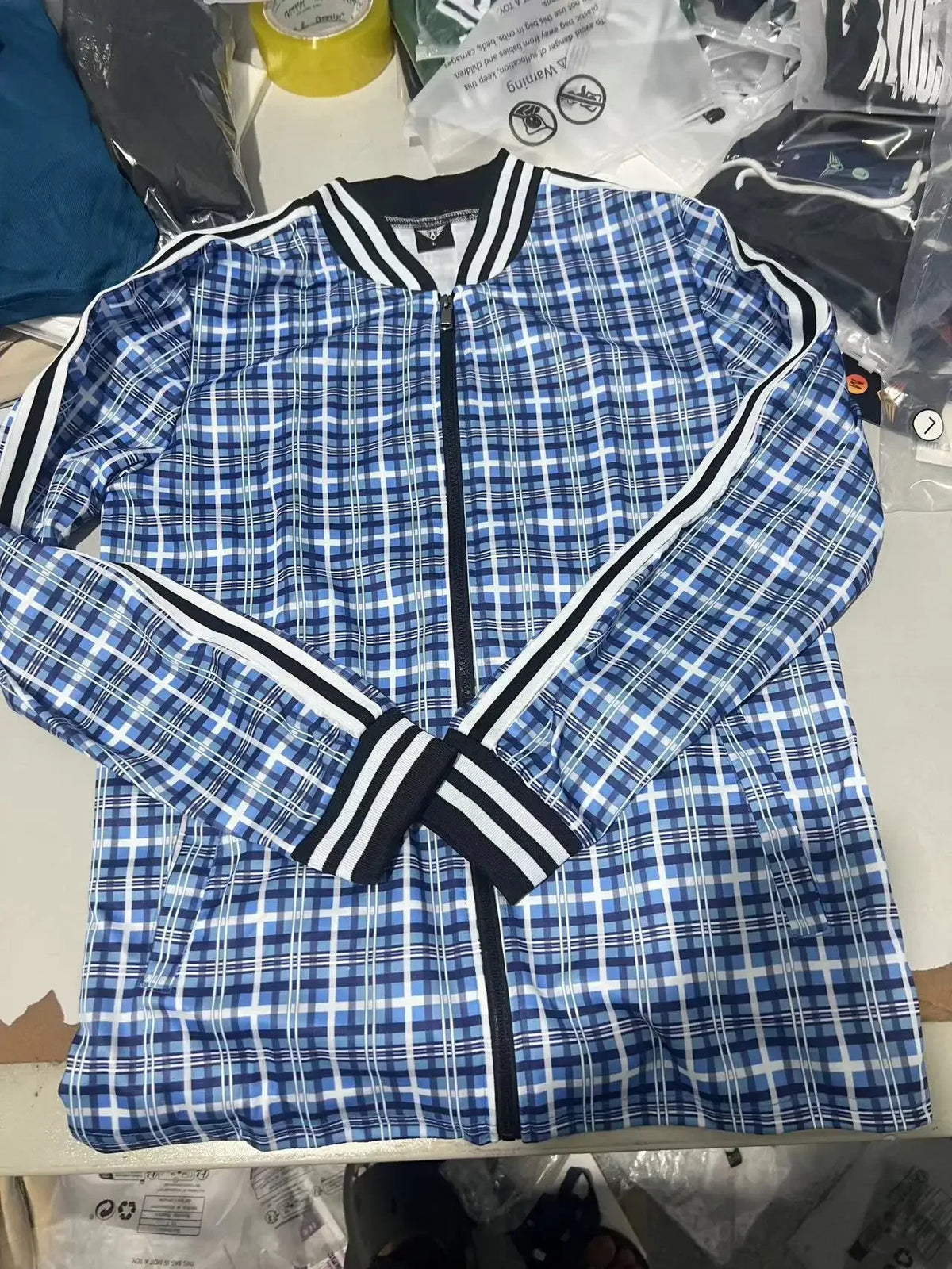 Men's Checkered Sports Tracksuit